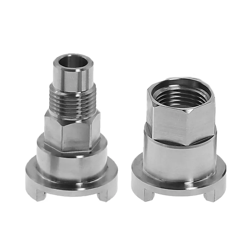 Napa Adaptor Benang Stainless Steel Seri 2.0 Penting kanggo Nampa Asil Finishing Semprotan Profesional